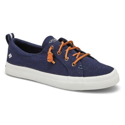 Lds Crest Vibe Linen Sneaker - Navy