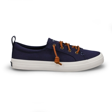 Women's Crest Vibe Linen Fashion Sneaker - Navy