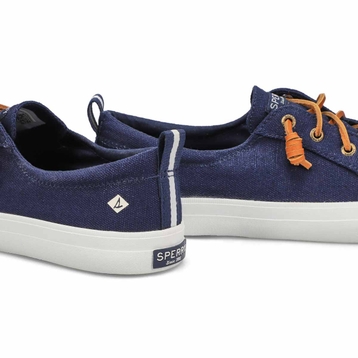 Women's Crest Vibe Linen Fashion Sneaker - Navy