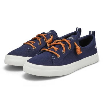 Women's Crest Vibe Linen Fashion Sneaker - Navy