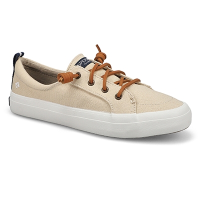 Lds Crest Vibe Linen Sneaker - Oat