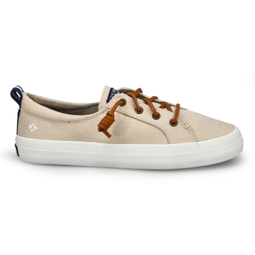 Women's Crest Vibe Linen Fashion Sneaker - Oat