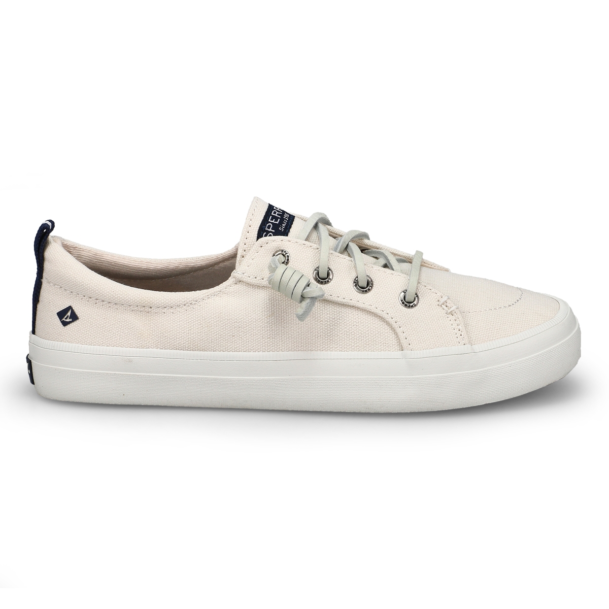 Women's Crest Vibe Linen Fashion Sneaker - White