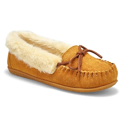 Lds Super Bali Cuff Sde Ballerina SoftMocs - Chestnut