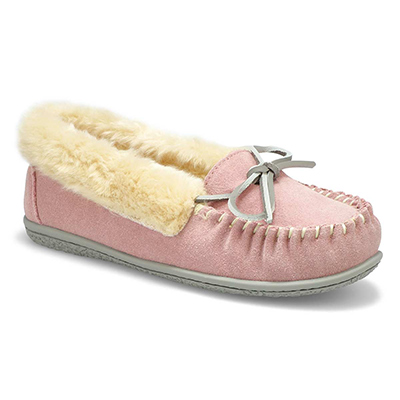 SoftMocs-ballerine en suède Super Bali Cuff, rose millénaire, femmes