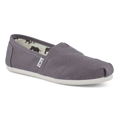 Lds Classic ash grey canvas loafer