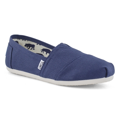 Lds Classic navy canvas loafer
