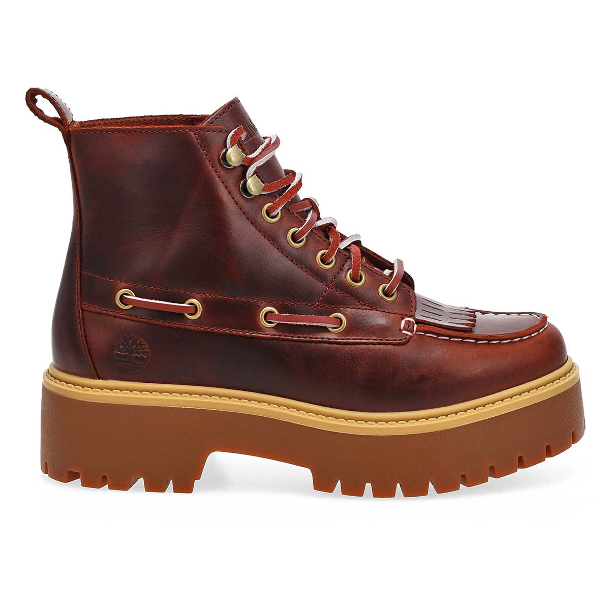 Women's Stone Street 7 Eye Lace Up Boot - Burgundy