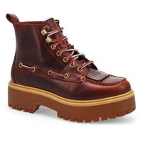 Women's Stone Street 7 Eye Lace Up Boot - Burgundy
