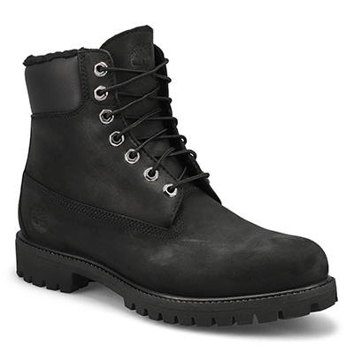 Mns Premium 6 Inch  Lined Waterproof Boot-Black