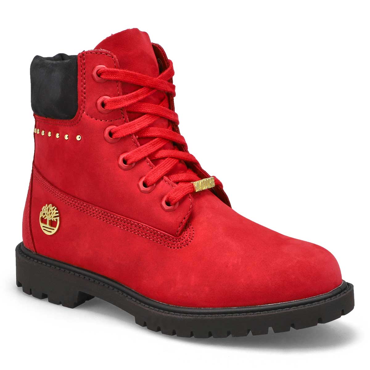 red timberland boots women's