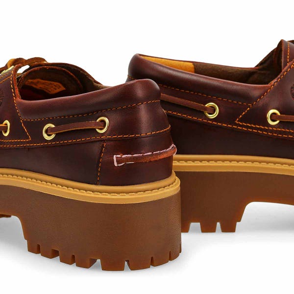 Women's Stone Street Platform Boat Shoe - Rootbeer