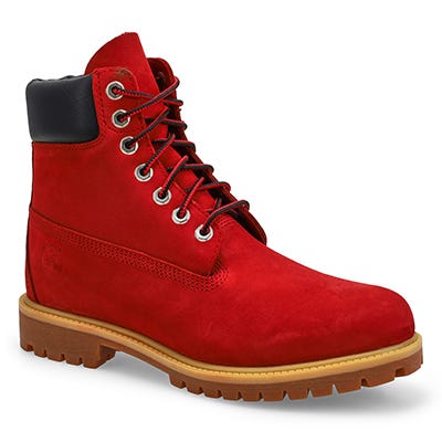 Mns Red Icons Premium 6 Inch Waterproof Boot - Dark Red