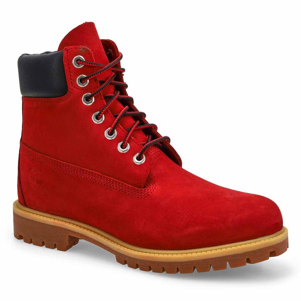 Men's Red Icons Premium 6 Inch Waterproof Boot - Dark Red
