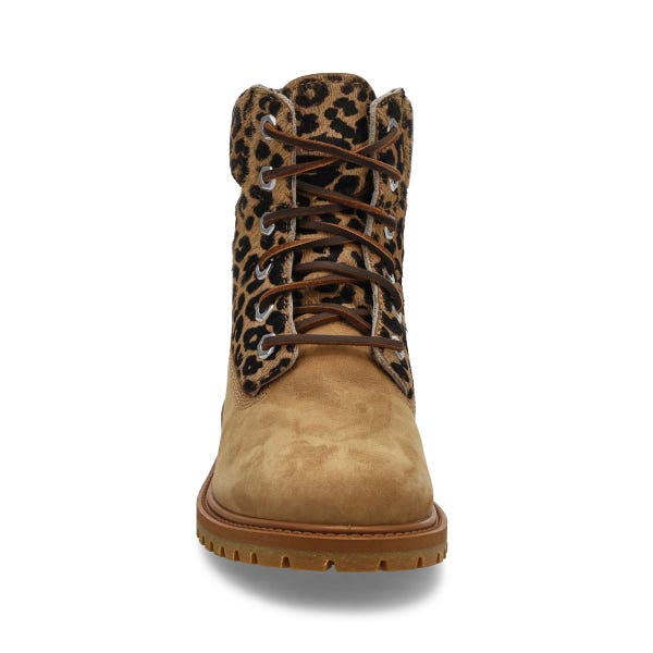 Botte à lacets PREMIUM 6 INCH, beige moyen, femmes