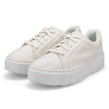 Women's Laurel Court Platform Lace Up Sneaker - Wh