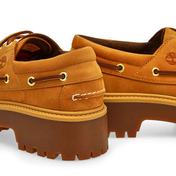 Women's Stone Street Platform Boat Shoe - Wheat