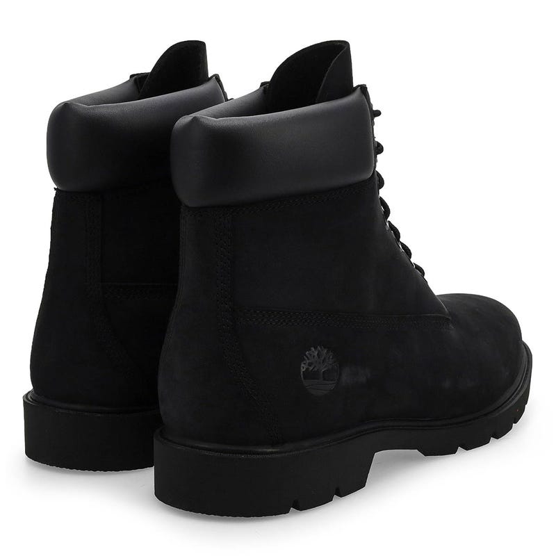 Men's Classic 6 Inch Lace Up Boot- Black