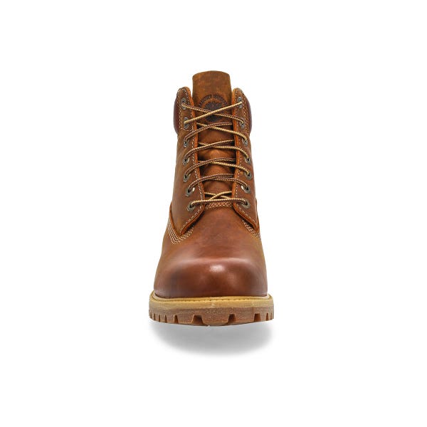 Men's Premium 6 Inch Waterproof Boot  - Brown Full Grain