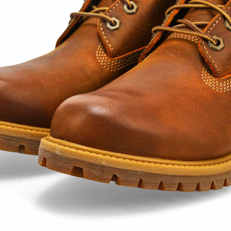 Men's Premium 6 Inch Waterproof Boot  - Brown Full Grain