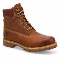 Men's Premium 6 Inch Waterproof Boot  - Brown Full Grain