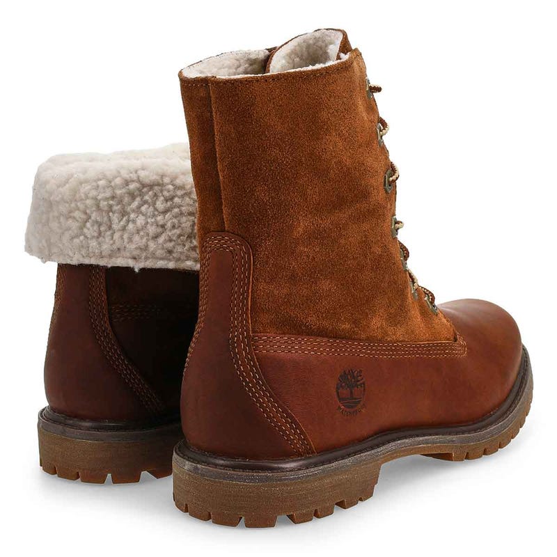 Women's Authentic Warm Lined Waterproof Boot - Dark Brown