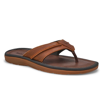 Mns Earthkeepers brn oiled thong sandal