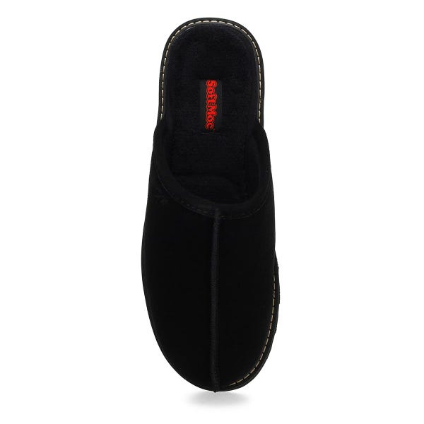 Men's Thornton Open Back Memory Foam Slipper - Black