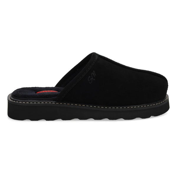 Men's Thornton Open Back Memory Foam Slipper - Black