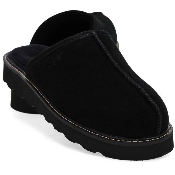 Men's Thornton Open Back Memory Foam Slipper - Black