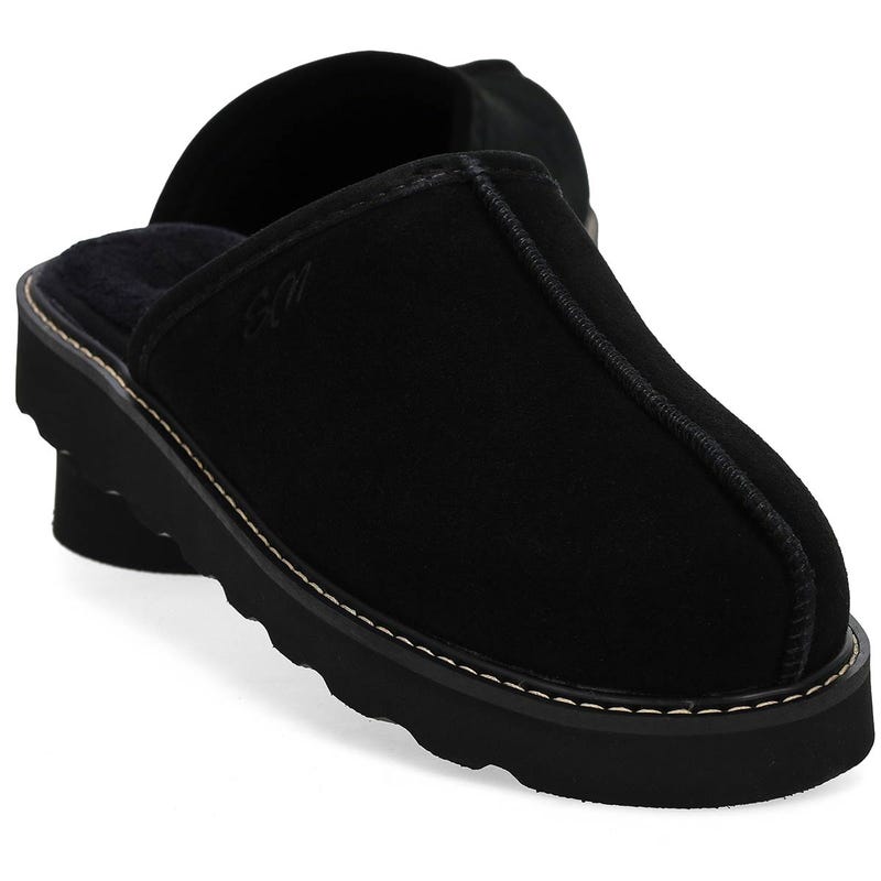 Men's Thornton Open Back Memory Foam Slipper - Black