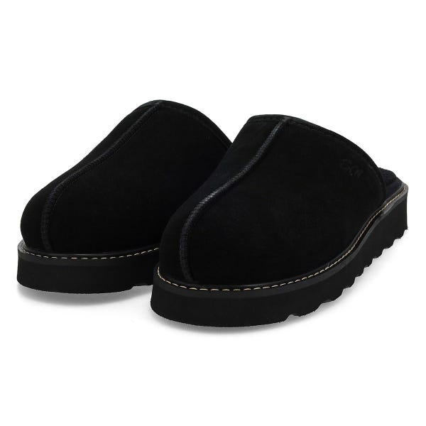 Men's Thornton Open Back Memory Foam Slipper - Black