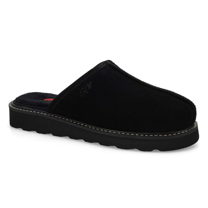Men's Thornton Open Back Memory Foam Slipper - Black