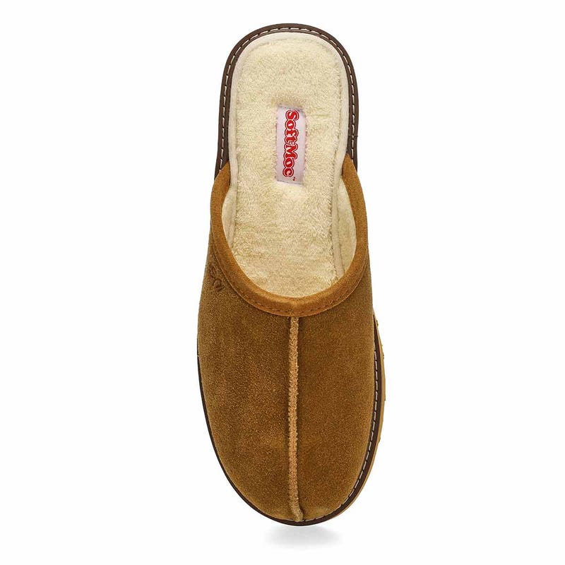 Men's Thornton Open Back Memory Foam Slipper - Chestnut