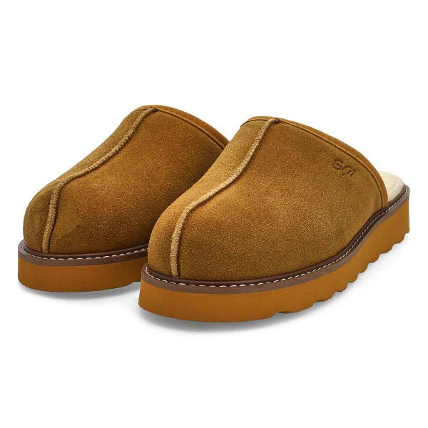 Men's Thornton Open Back Memory Foam Slipper - Chestnut