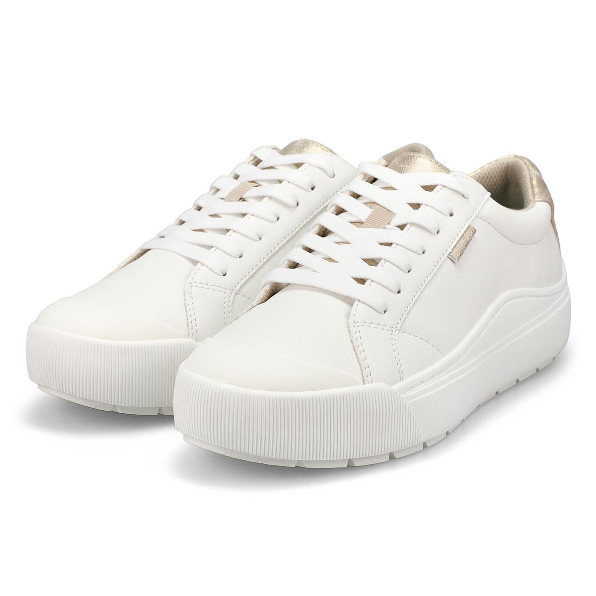 Women's Time Off Lace Up Sneaker - White/Gold