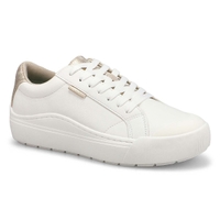 Women's Time Off Lace Up Sneaker - White/Gold