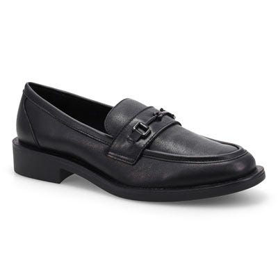 Lds Tory Bit Leather Slip-On Loafer - Black