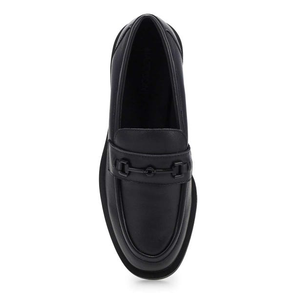 Women's Tory Bit Leather Slip-On Loafer - Black