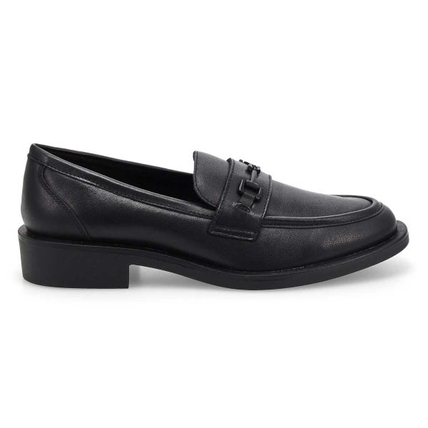 Women's Tory Bit Leather Slip-On Loafer - Black