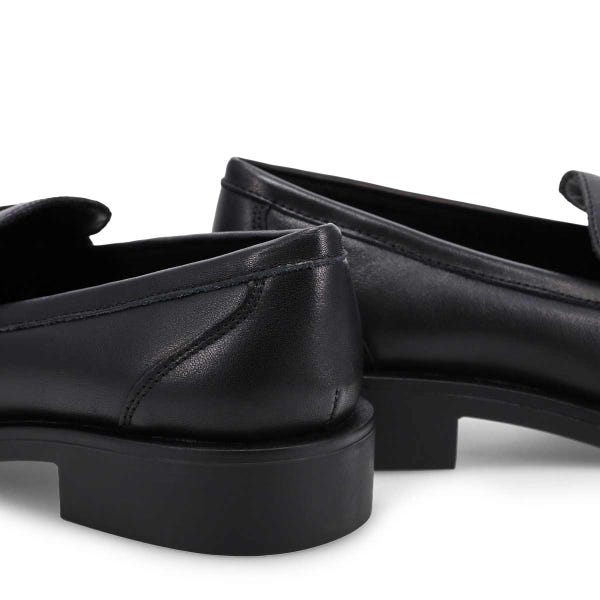 Women's Tory Bit Leather Slip-On Loafer - Black