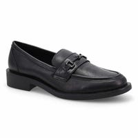 Women's Tory Bit Leather Slip-On Loafer - Black