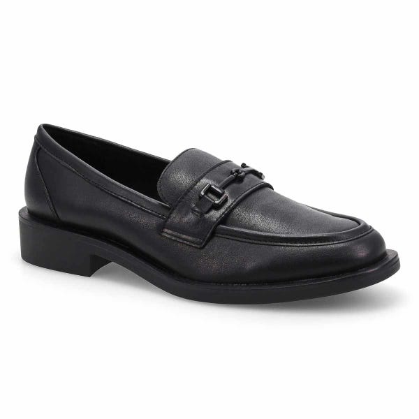 Women's Tory Bit Leather Slip-On Loafer - Black