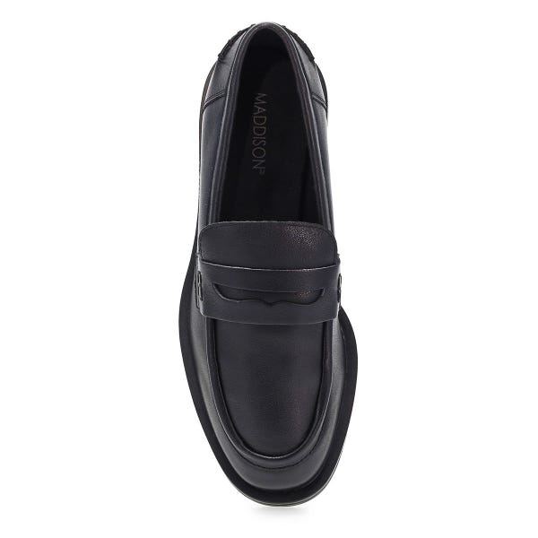 Women's Tory Penny Leather Slip-On Loafer - Black