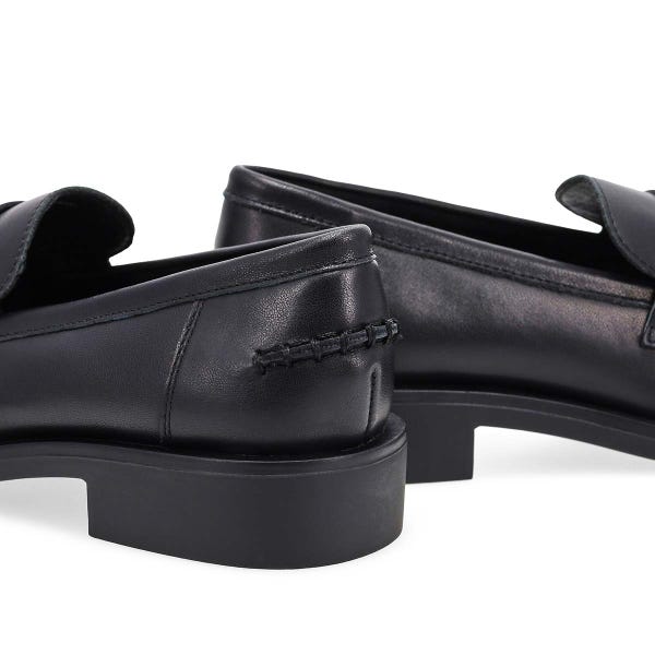 Women's Tory Penny Leather Slip-On Loafer - Black