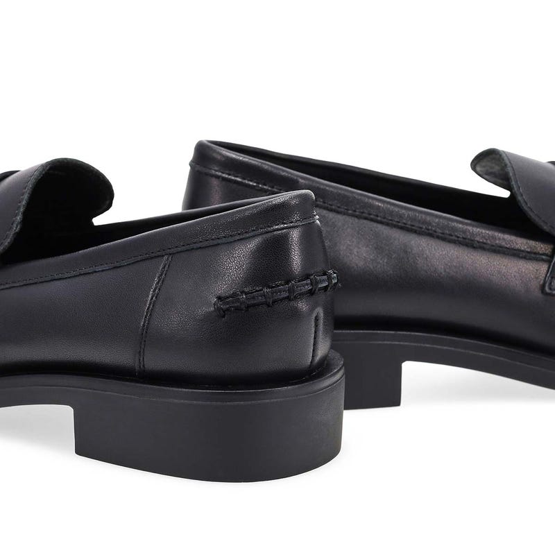 Women's Tory Penny Leather Slip-On Loafer - Black