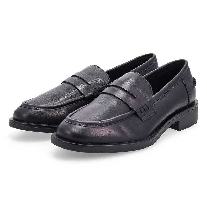 Women's Tory Penny Leather Slip-On Loafer - Black