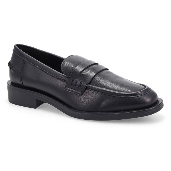 Women's Tory Penny Leather Slip-On Loafer - Black