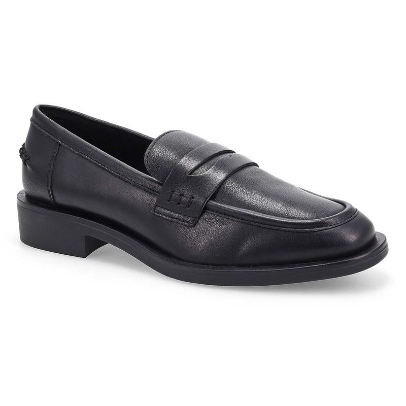 Women's Tory Penny Leather Slip-On Loafer - Black