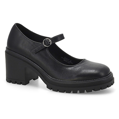 Lds Translte Heeled Mary Jane - Black